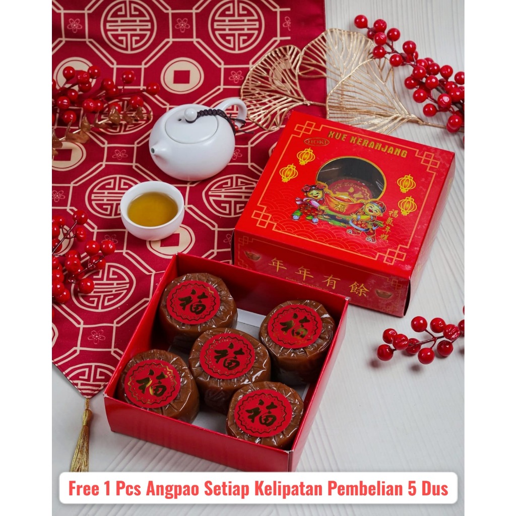 

Kue Keranjang Cap Hoki Isi 5 (Dodol Imlek) + Free 1 Pcs Angpao Setiap Kelipatan Pembelian 5 Dus
