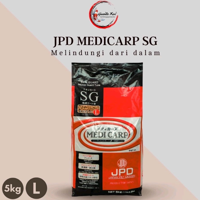 JPD MEDICARP SG Pakan Ikan Koi - Super Premium Koi Food - size L 5 kg