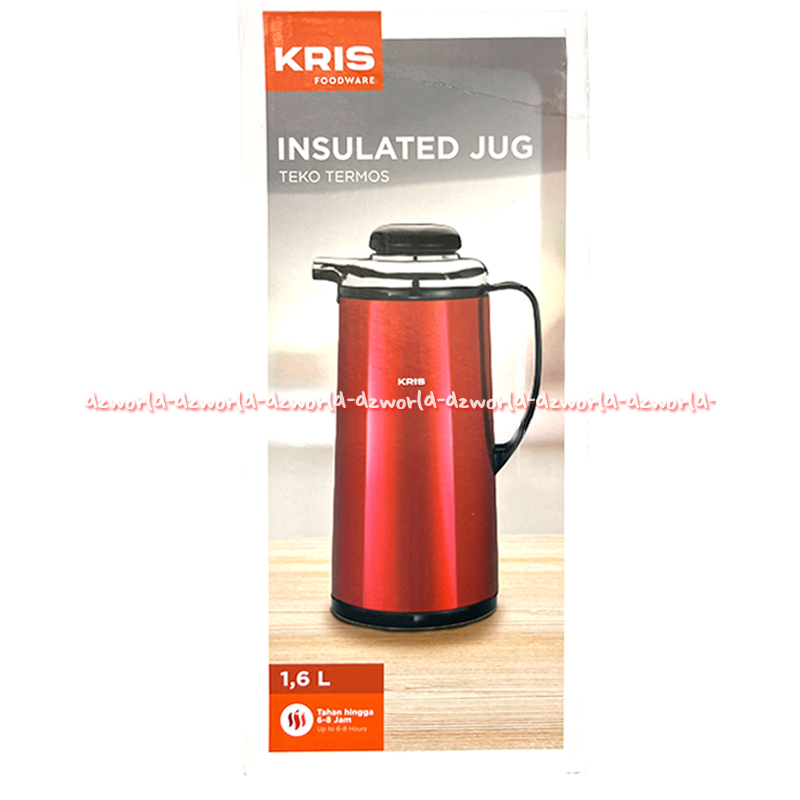 Kris Insulated Jug 1.6L Red Teko Termos Air Panas Tahan Lama Warna Merah 1600ml