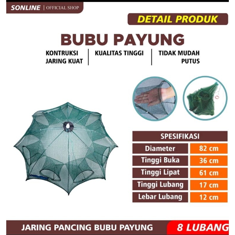 Bubu payung perangkap Ikan/udang