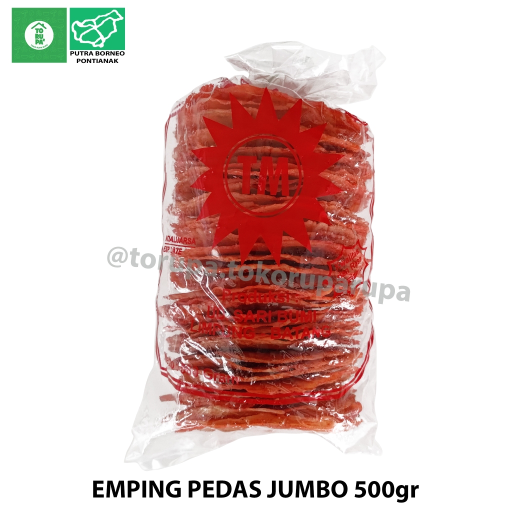 

Emping Belinjo Pedas Mentah 500gr / Emping Jumbo Pedas / Emping Melinjo Pedas / Emping Mentah Besar