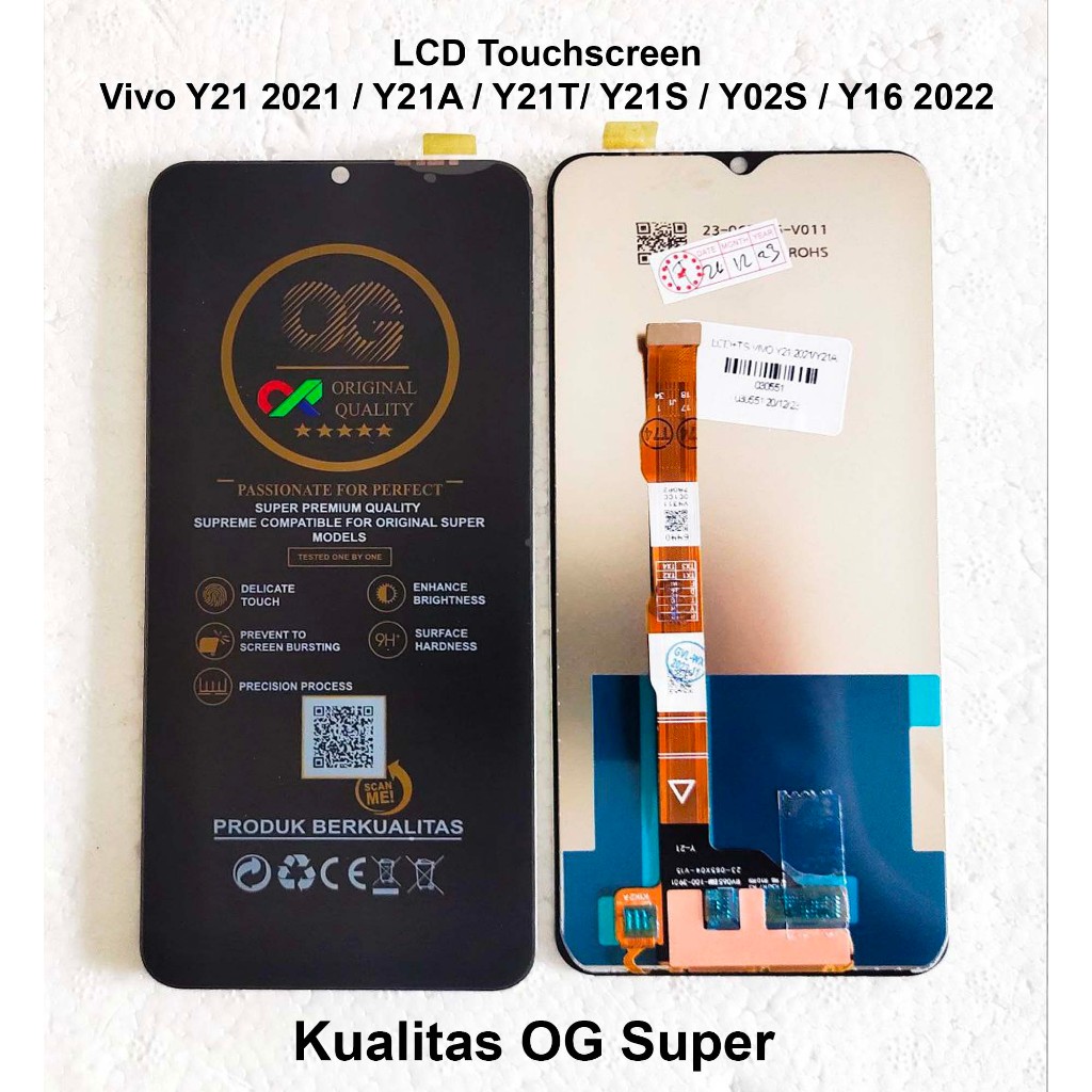 LCD Touchscreen Vivo Y21 2021 / Y21A / Y21T/ Y21S / Y02S / Y16 2022 Fullset