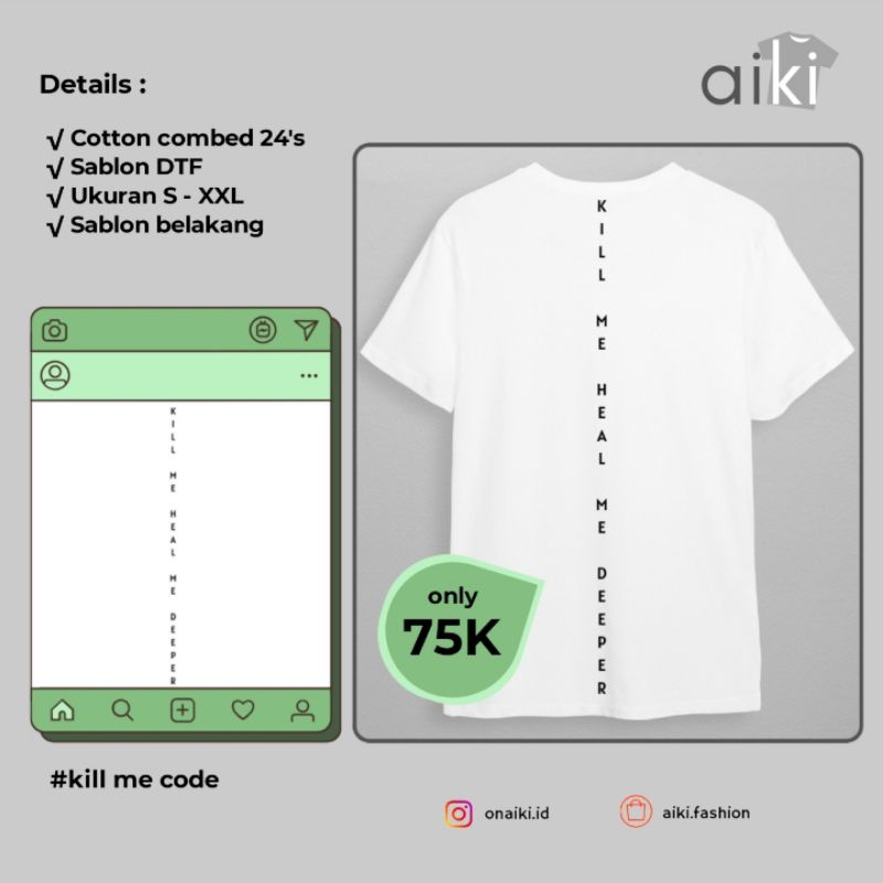 KAOS SABLON LOKAL_KILL ME_ENHYPEN