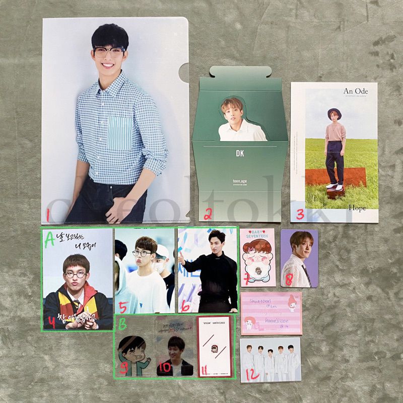 SEVENTEEN DK DOKYEOM SEOKMIN PHOTOCARD TRADING CARD JAPAN DOME CARATLAND ALBUM AN ODE HENGGARAE TEEN