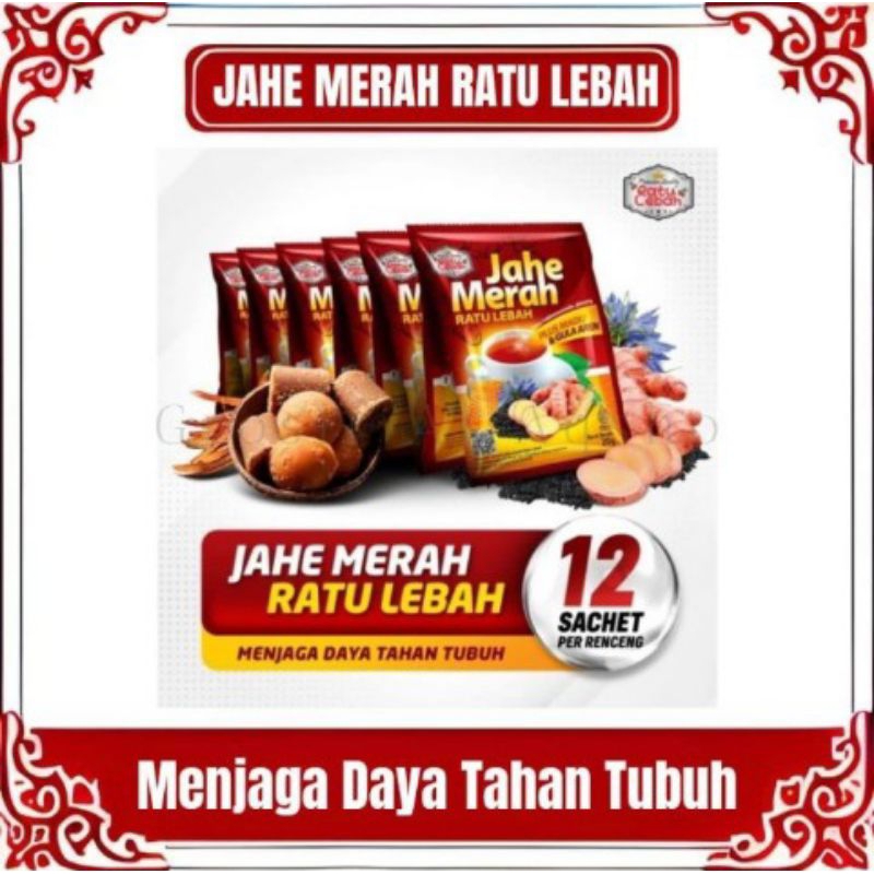 

JAHE MERAH RATU LEBAH PLUS MADU DAN GULA AREN - PER SACHET