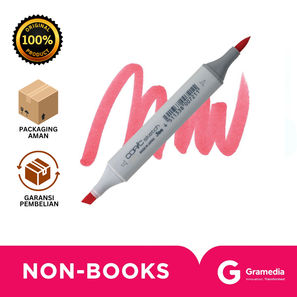 

Gramedia Bali - MNH COPIC Sketch Candium Red Brush Pen Kaligrafi