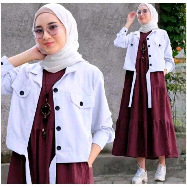 Gamis Wanita Terbaru 2026 Pakaian Remaja Cewek Muslim Kekinian Busui Maxy Ghamis Rompi Dress Model S