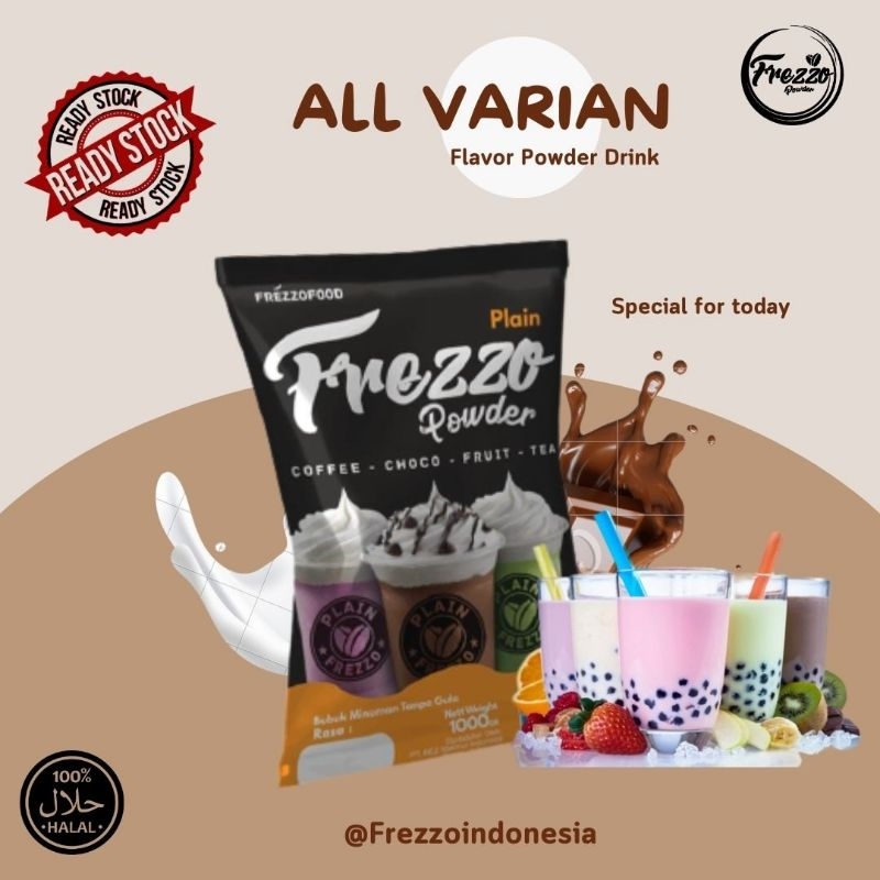 

MAR Bubuk Minuman PLAIN ALL VARIAN 1kg ( Tanpa Gula)/ Minuman kekinian termurah dan terlaris/Frezzo