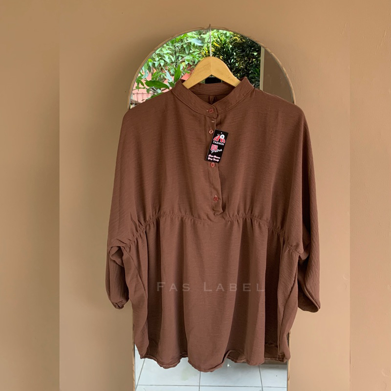 Isyana Blouse Crinkle Airflow // Kemeja Crinkle Airflow // Blouse Airflow Crinkle // Blouse Kekinian