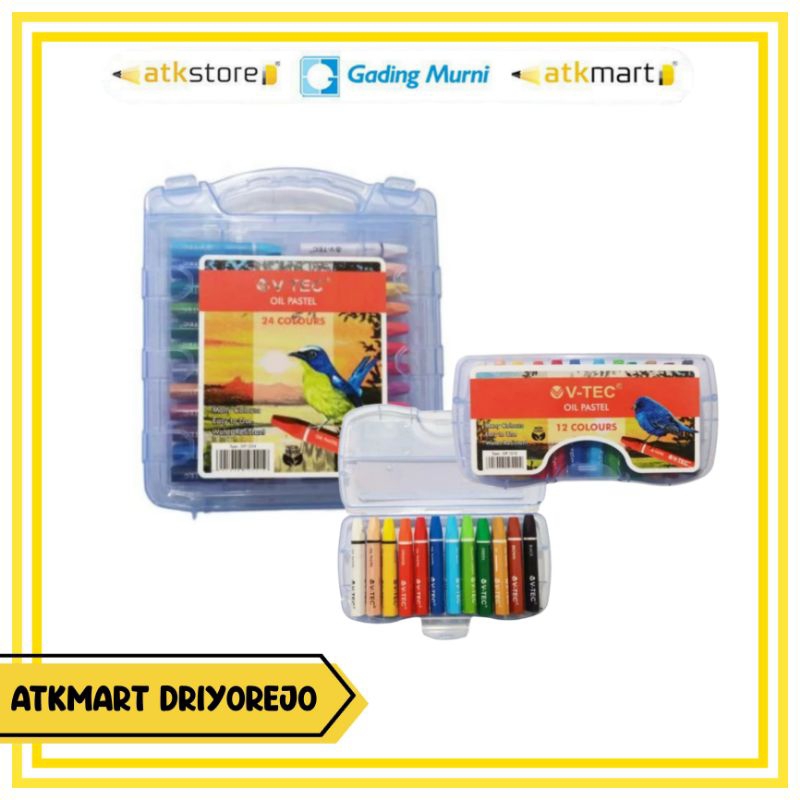 

CRAYON OIL PASTEL LENGKAP 12 18 24 36 48 WARNA V-TEC KRAYON ANAK SEKOLAH CERAH