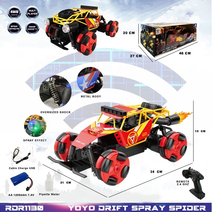 RDR1130 RC Drift Rock Crawler Offroad Buggy 4WD 4X4 Mainan Anak Mobil Remote Control Radio Control H