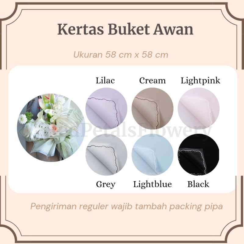 

FREE PACKING Kertas Buket Cellophane Awan