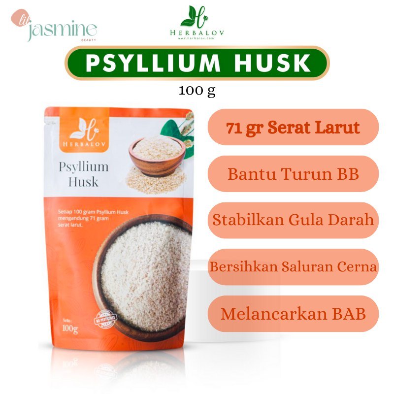 

PSYLLIUM HUSK by HERBALOV - 100gr | Diet Bahagia Herbalov (DBH) : Herbal & Alami