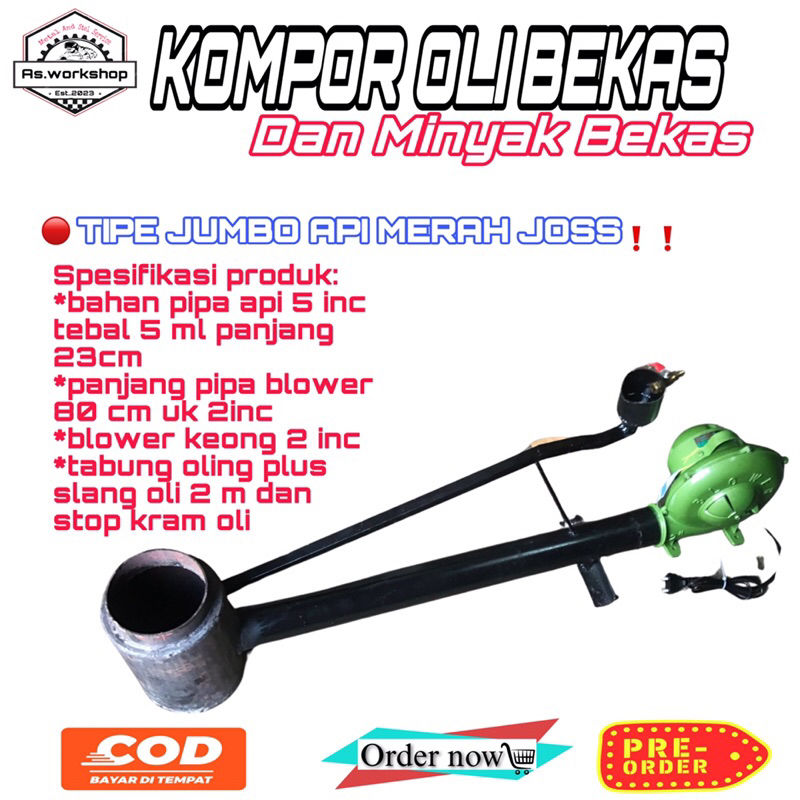 kompor oli bekas jumbo api merah joss