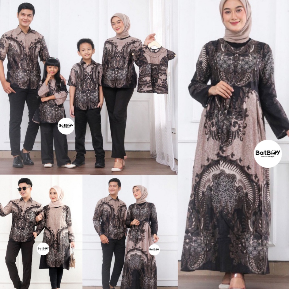 New trxO4a4Z COD Set Baju Batik Gendhis Couple Keluarga Gamis Couple Sarimbit Keluarga Pasangan Musl