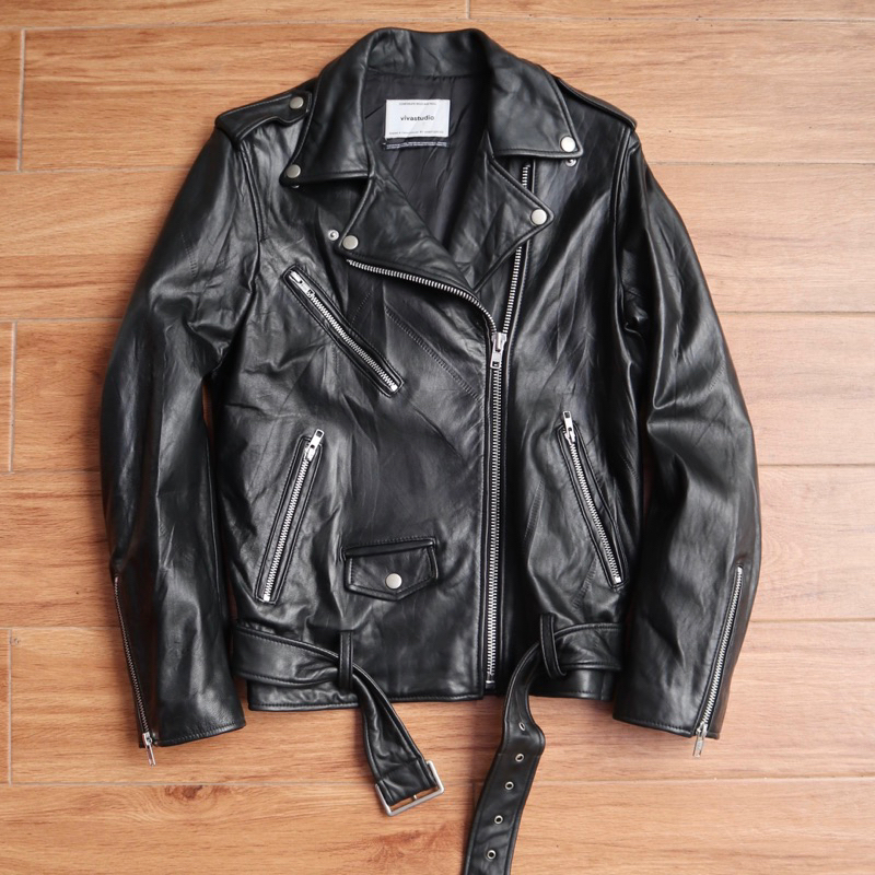 Jaket kulit ramones rider Pl bekas preloved second