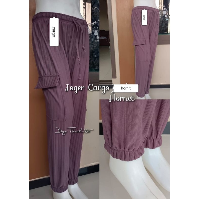 JOGER KOREAN PANTS STYLE JOGER CARGO KNIT AROMALIN PREMIUM