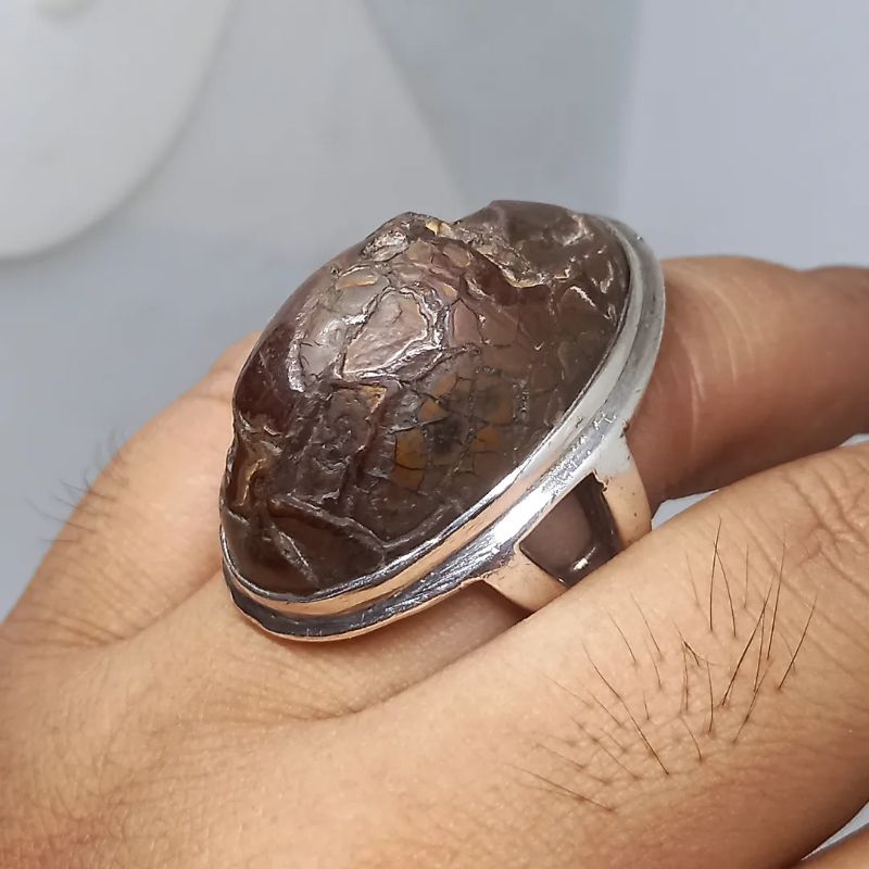 Cincin Pria Perak Silver 925 Akik antik J0L0Sutr0 G4Lih A5em