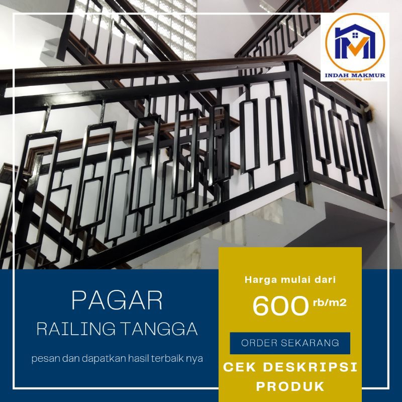 Railing tangga handrail kayu