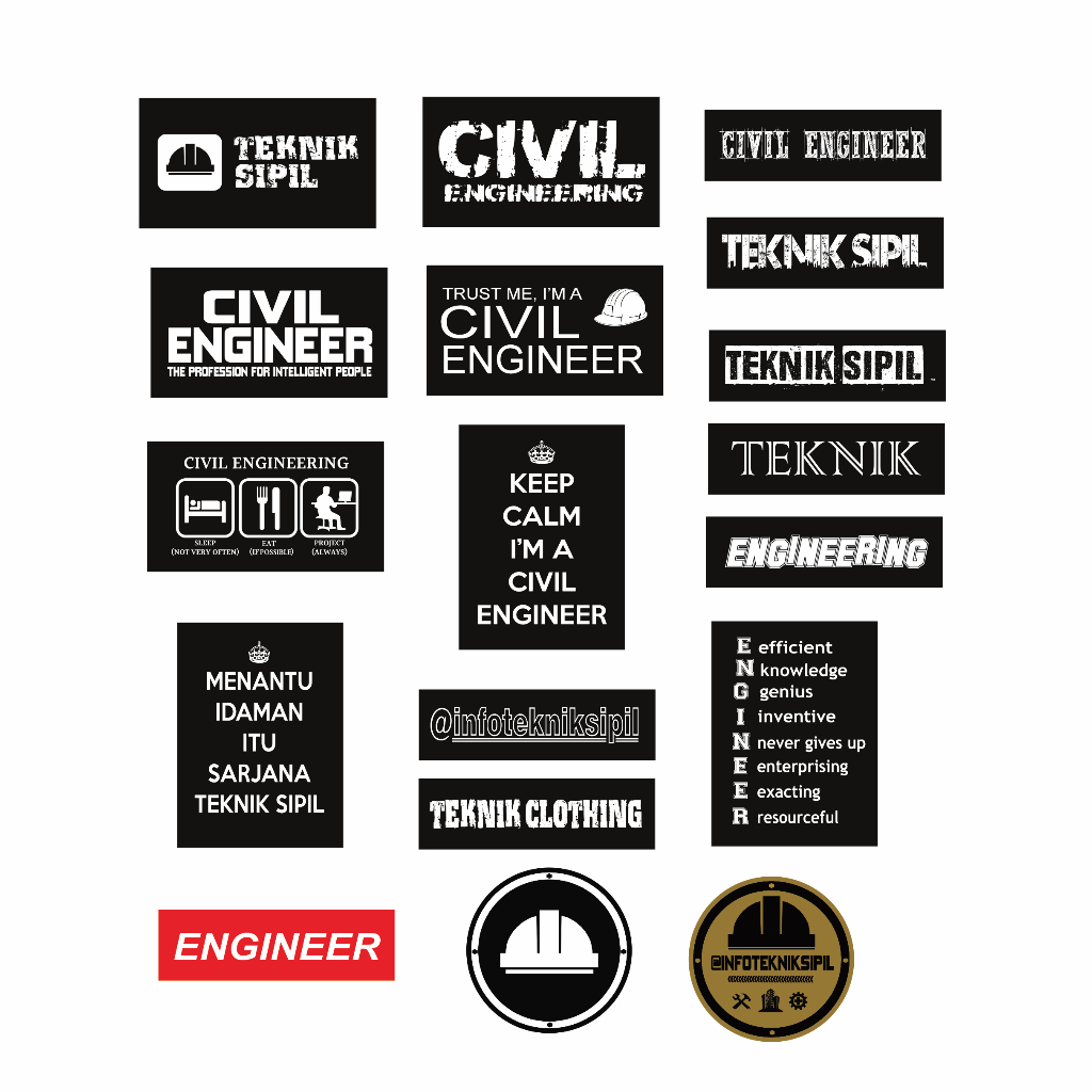 

Paket Stiker Teknik Sipil Civil Engineering