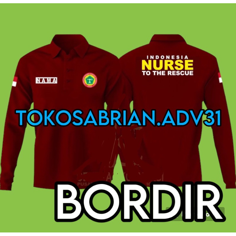 KAOS KATUN POLO KAOS PPNI NURSE KAOS PERAWAT SERAGAM PERAWAT BAJU KESEHATAN KAOS KEPERAWATAN