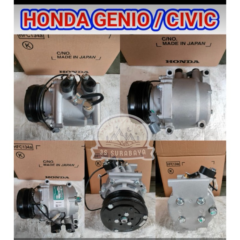 Kompresor Honda Genio / Civic Ac Mobil Honda (Baru/New) Compressor