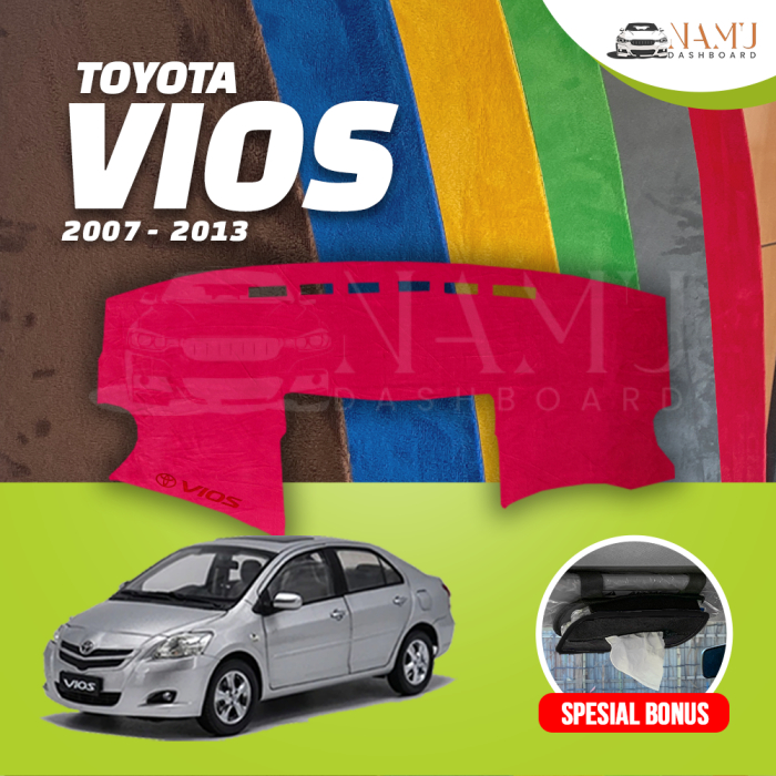 ALAS BULU DASHBOARD MOBIL VIOS GEN 2 - COVER KARPET PELINDUNG DASBOR TOYOTA 2007 2008 2009 2010-2013
