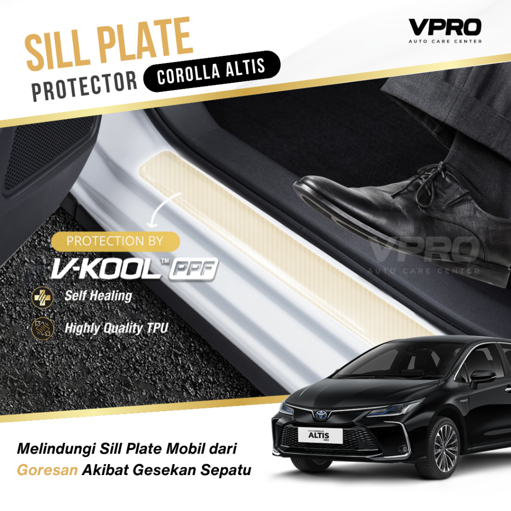 VKOOL PPF Sill Plate Toyota Corolla Altis