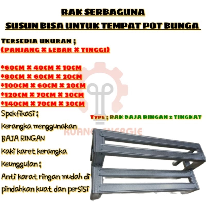 Rak Pot Tanaman Hias Rangka Baja Ringan Minimalis