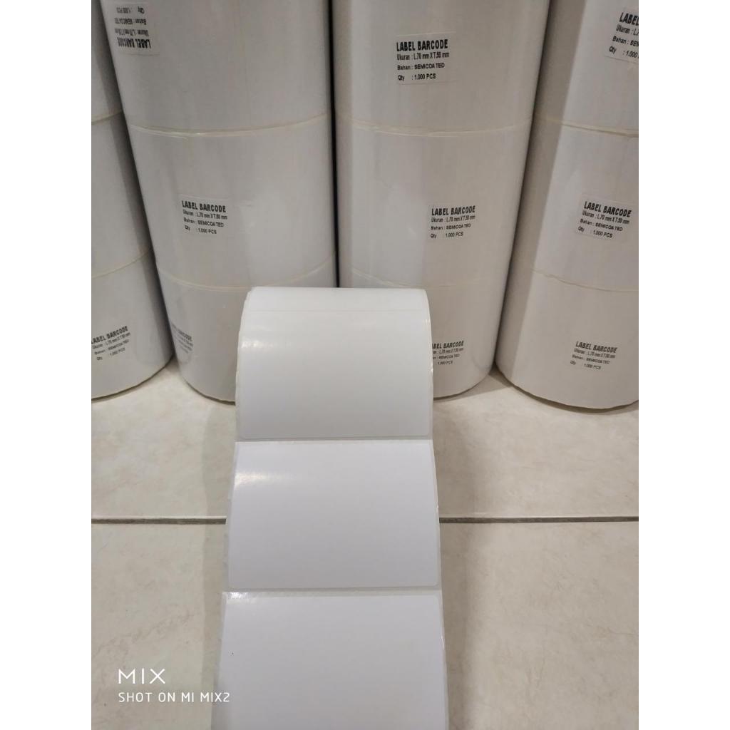 

Label Etiket 70 x 50, Label Semicoated 70x50, Label 7x5, Stiker Barcode 7 x 5 Semicoated