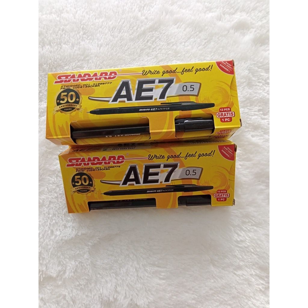 

Standard Pulpen AE-7 Alfa Tip Black 0.5mm 1 Box (12 pcs)