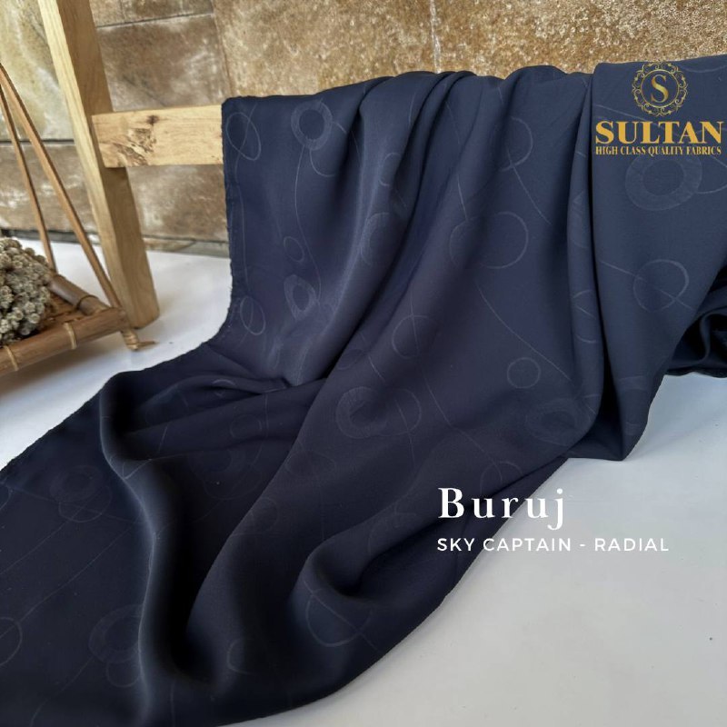 Kain Abaya Sultan Buruj Shimmerstar dan Baby’s skin touch Emboss Radial