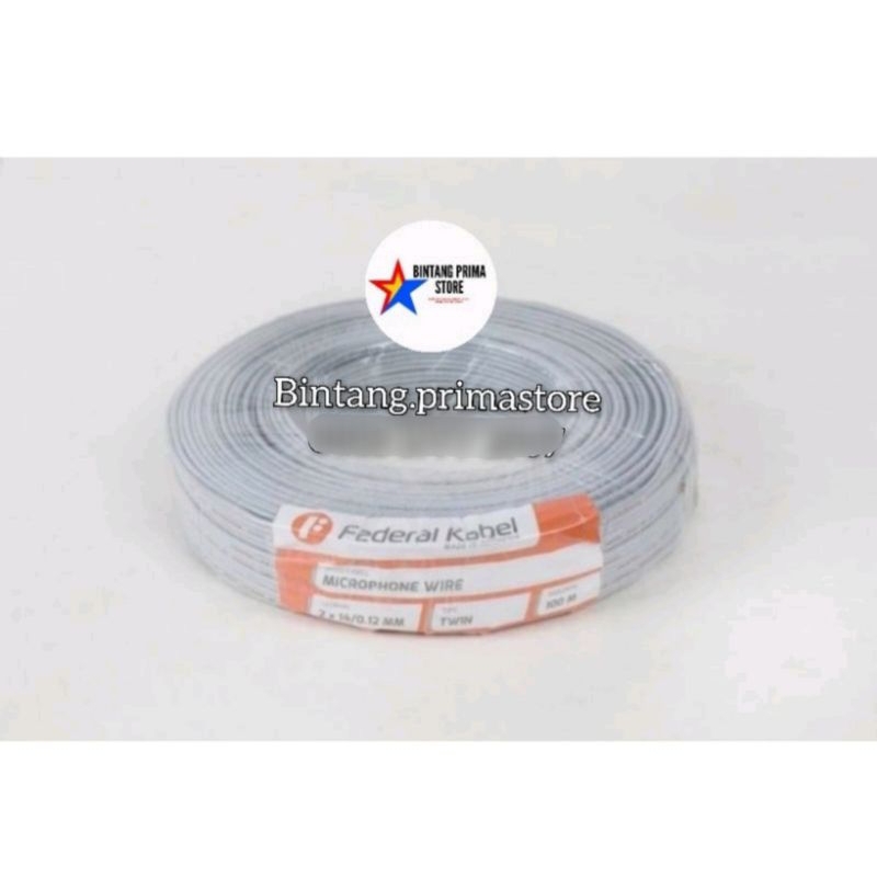 Federal Kabel Microphone Stereo Twin 2x10/0.14mm 100 meter / Kabel Mic