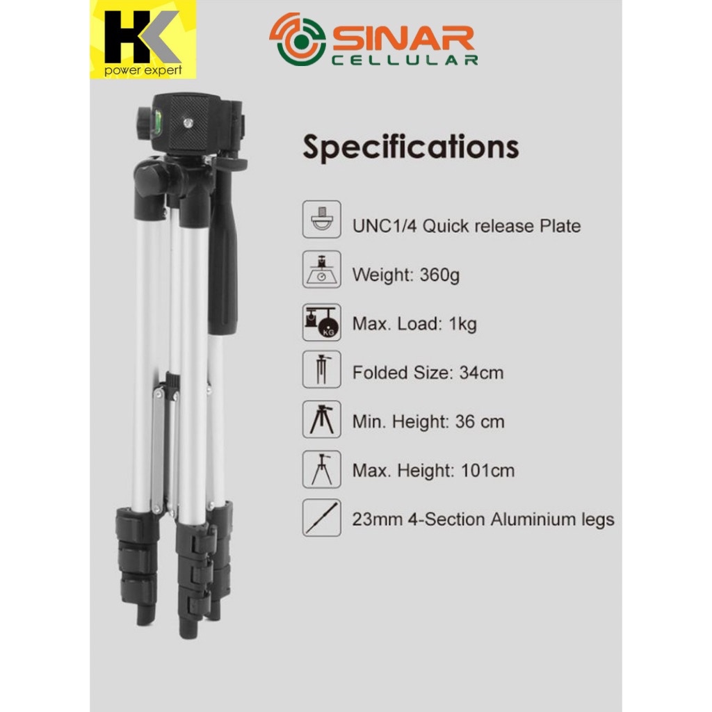 Tripod HK-168 | Tripod Handphone dan kamera | Original berkualitas