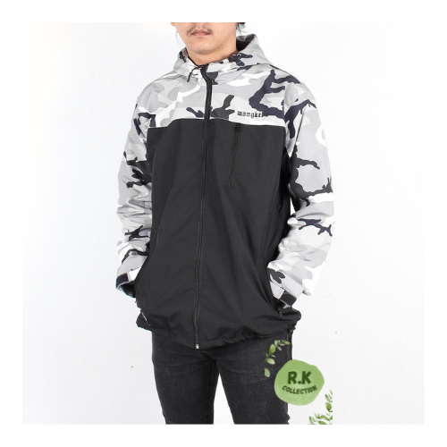 R.K - JAKET OUTDOOR CAMO ARMY WATERPTOOF - JAKET PRIA HOODIE PARASUT PARASIT LORENG