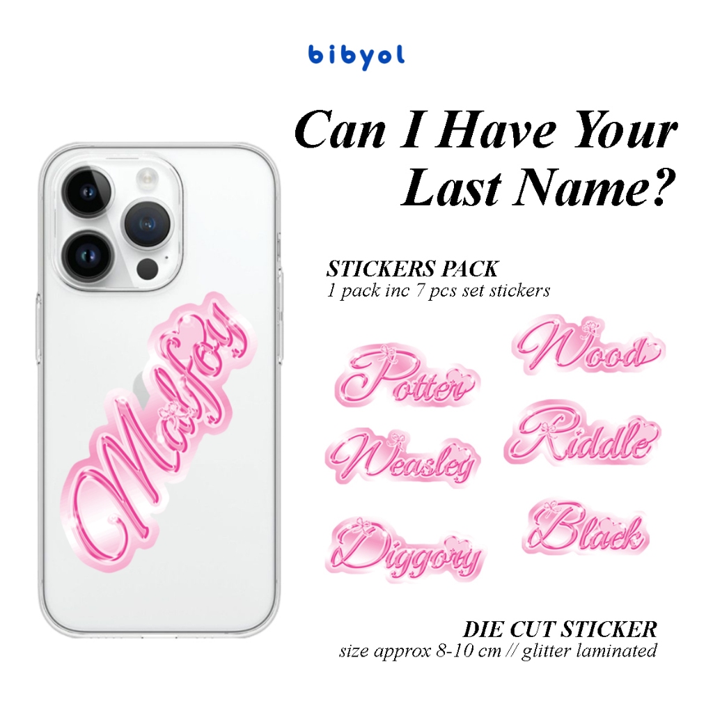 

RK Harry Potter Surname Sticker Pack 3D Fanmerch Fankit Harry Potter unofficial by bibyol