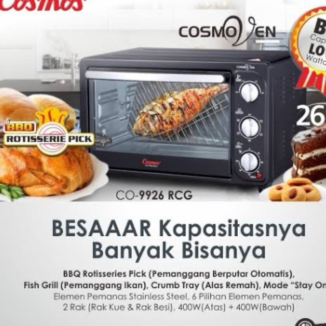 oven cosmos 26 liter big co9926