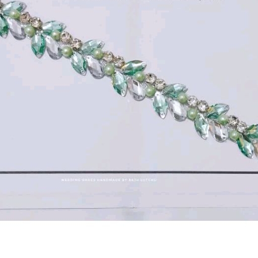 payet rangkai salur pinggang murah hijau mint sage green wardah