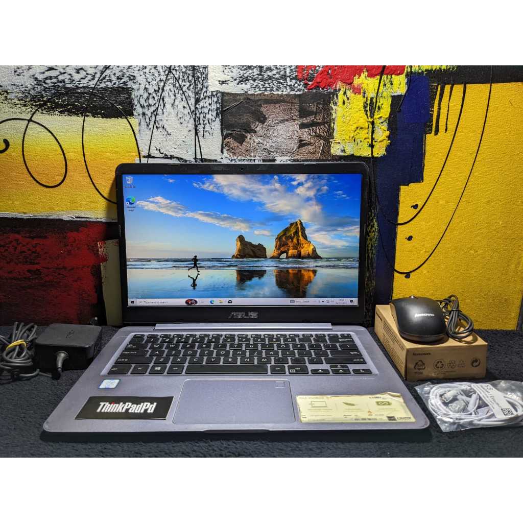 Laptop ASUS Vivobook S14 Core i3 7100u FHD IPS Backlight SSD Tipis Murah