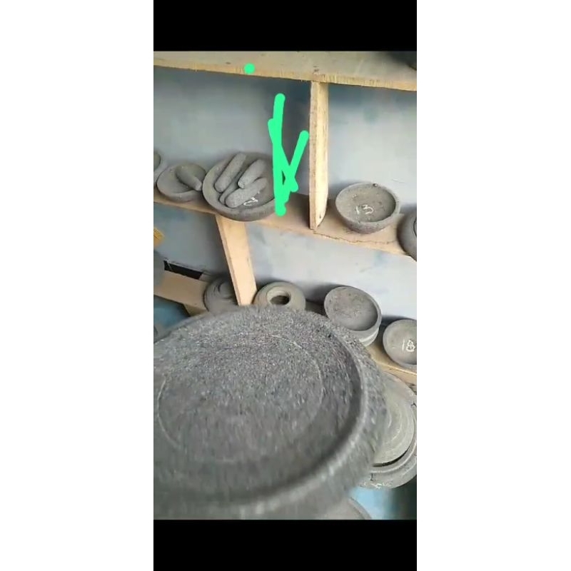 Tutup cobek batu Asli kali uk 20cm