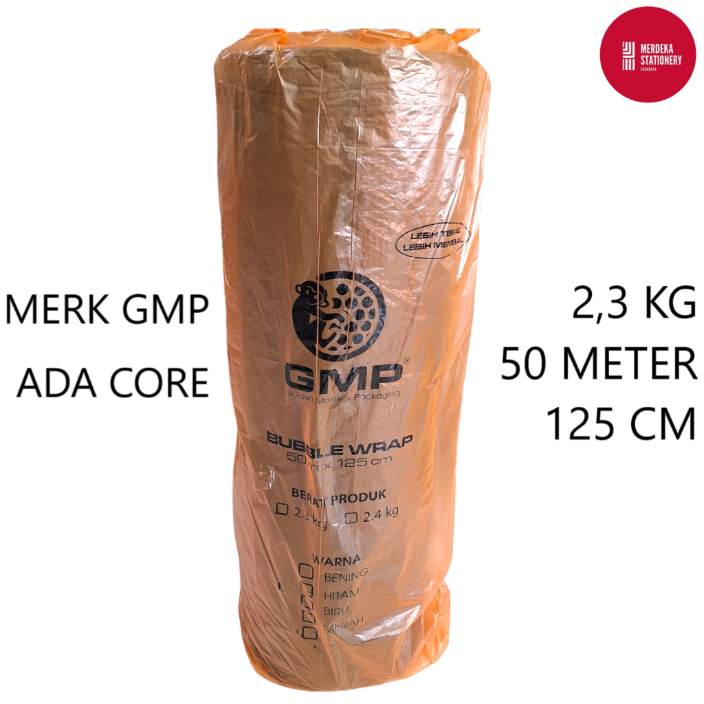 

Bubble Buble Wrap Rol/Roll Core Tebal GMP Hitam 125 cm x 50 m meter 2,3 KG kilogram
