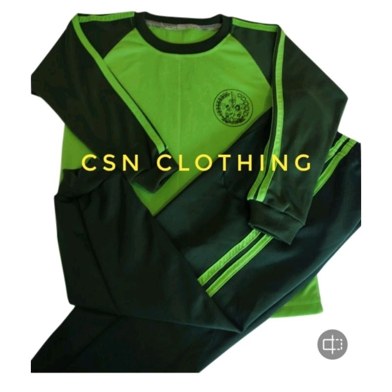 seragam olahraga tk & paud warna hijau muda hijau army | kaos olahraga tk paud | stelan olahraga