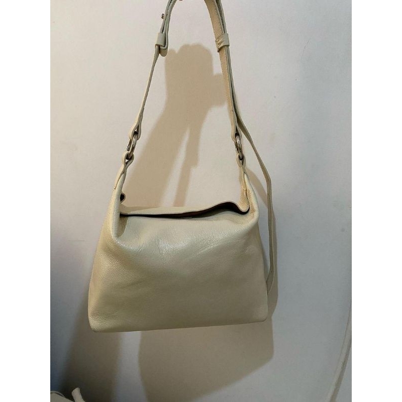 ABONNE ARDY BAG KULIT ASLI PUTIH CREAM