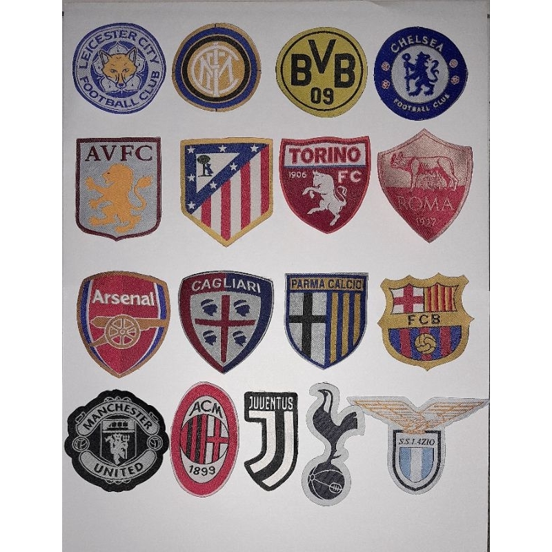 LOGO BORDIR KLUB BOLA INTERNATIONAL - LOGO WOVEN KLUB BOLA