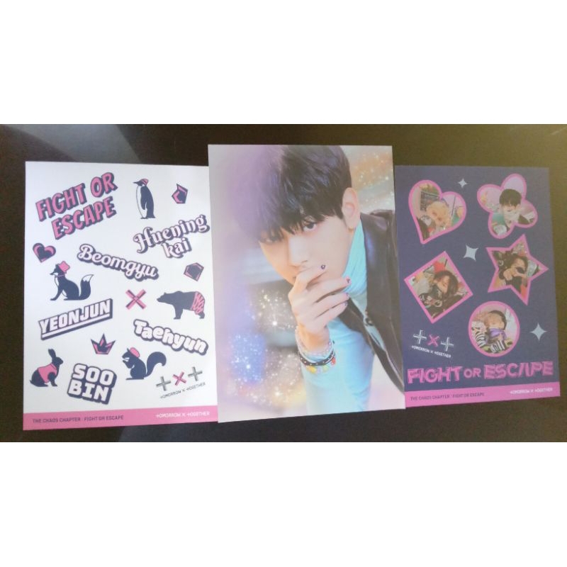 [READY STOCK] POSTCARD & STICKER PACK TXT THE CHAOS CHAPTER: FIGHT OR ESCAPE