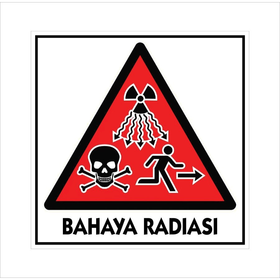 

STIKER VINYL BAHAYA RADIASI Uk. 15 x 15 CM SIGN RAMBU K3