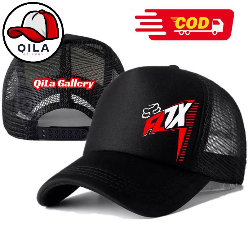 QiLa Gallery Topi Trucker FOX - Topi Distro FOX Logo - Topi FOX Premium - Topi Pria Dewasa - Topi Pr