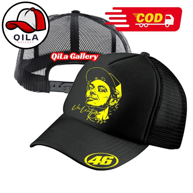 QiLa Gallery Topi Trucker VALENTINO ROSSI - Topi Distro VALENTINO ROSSI Logo - Topi VALENTINO ROSSI 