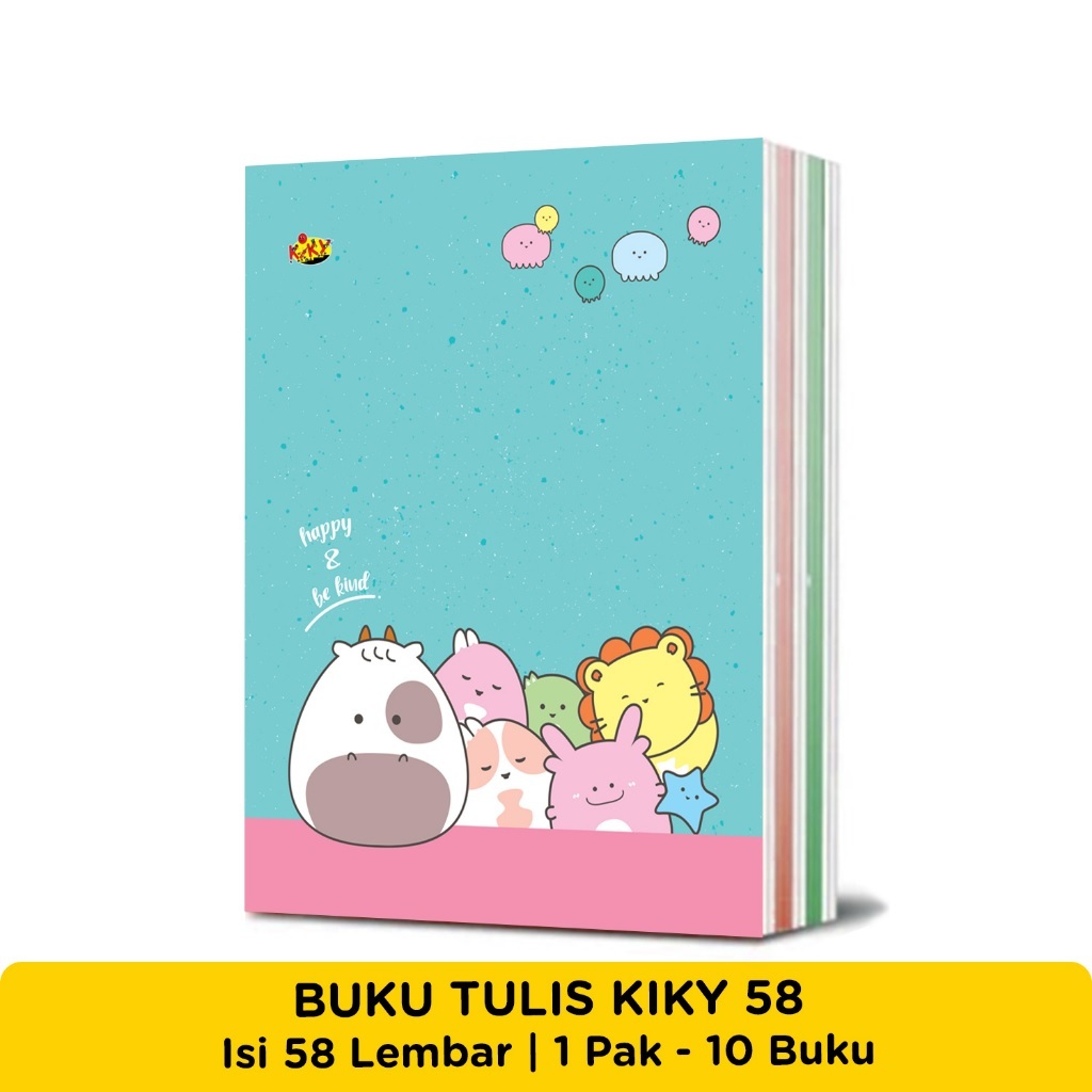 

( Pack/ Isi 10 Buku ) Buku Tulis Kiky 58 Lembar