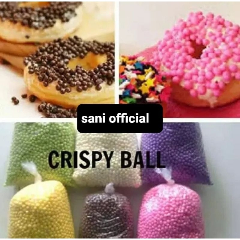 

crispy ball kemasan r toping donat topping donut bola